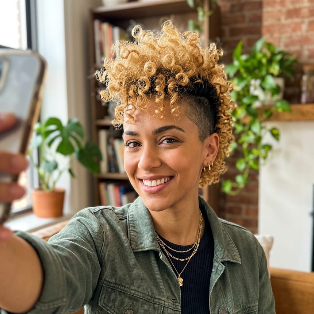 16 Curly Mohawk Hairstyles That Are Bold & Fierce