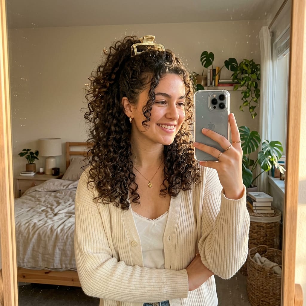 18 Curly Claw Clip Hairstyles That Are Trending on Pinterest