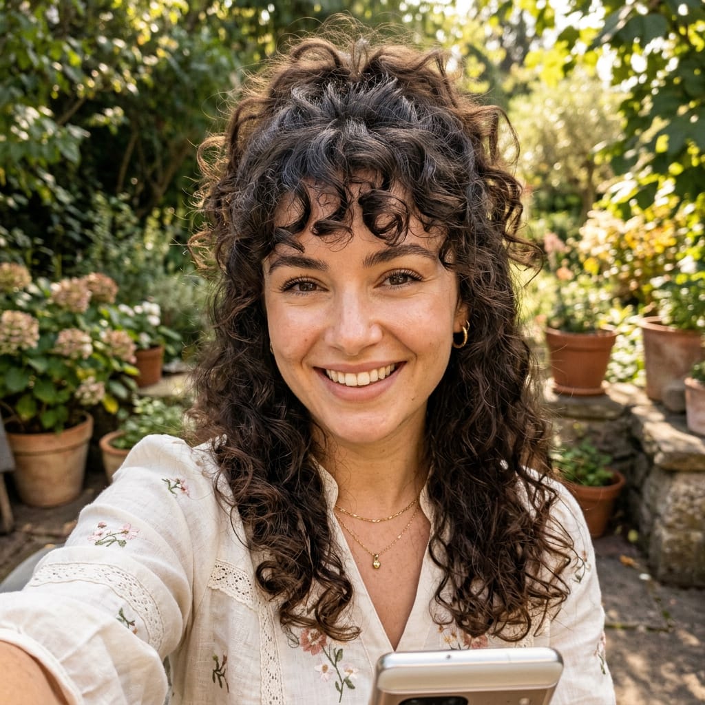 19 Curly Hairstyles with Bangs That Frame Your Face Perfectly