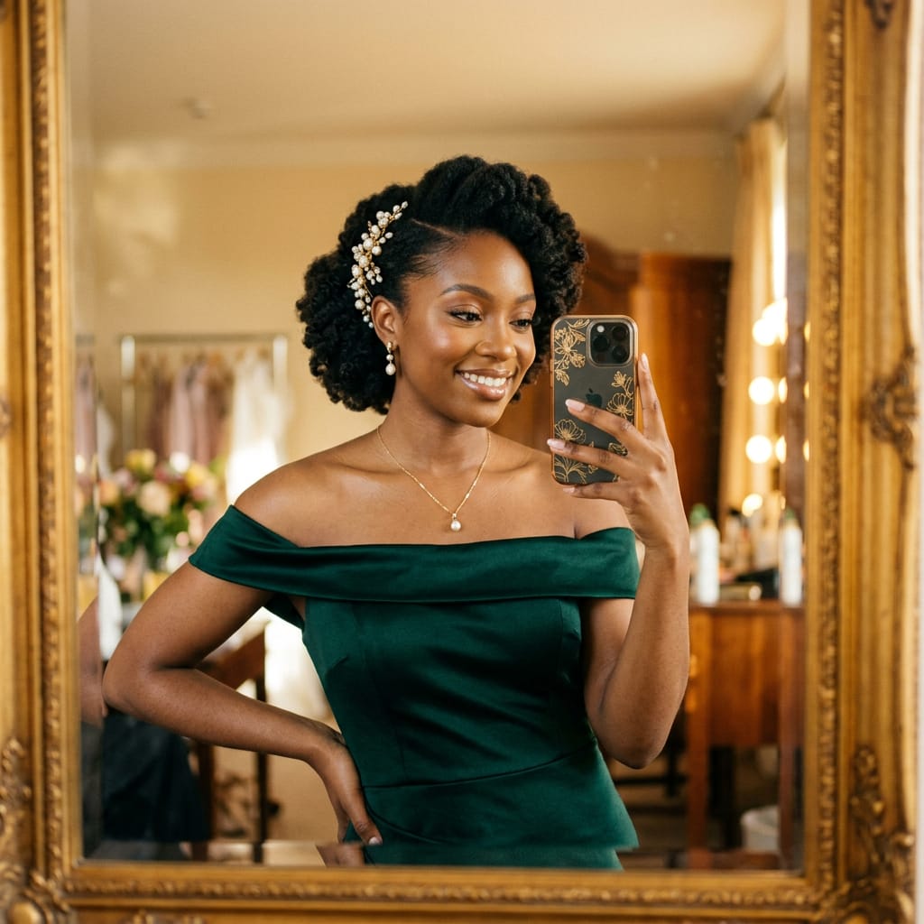 14 Gorgeous Afro & 4C Wedding Hairstyles
