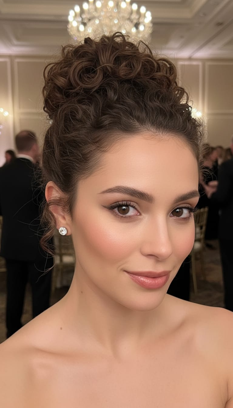 21 Curly Updo Hairstyles for Weddings, Proms & Parties