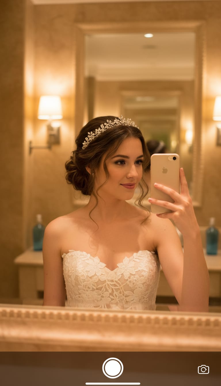 16 Stunning Wedding Hairstyles with Crown & Accessories